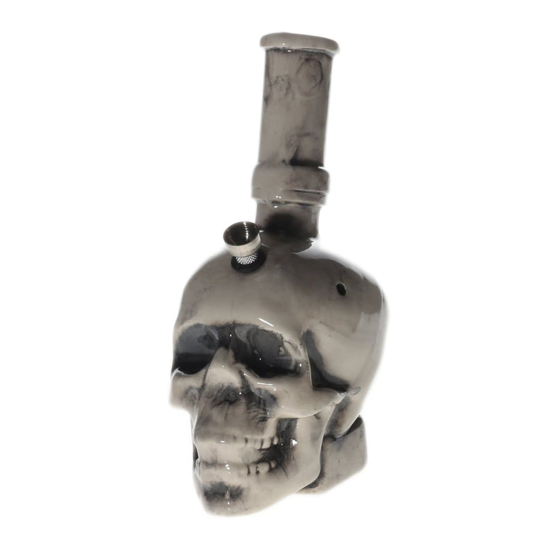 Biohazard Inc Ceramic Bong 8.5" Skull With Tube Ceramic Water Pipe