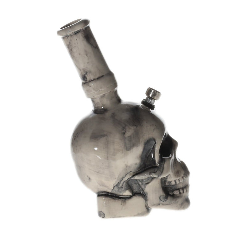 Biohazard Inc Ceramic Bong 8.5" Skull With Tube Ceramic Water Pipe