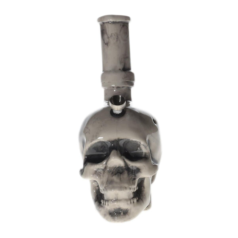 Biohazard Inc Ceramic Bong 8.5" Skull With Tube Ceramic Water Pipe