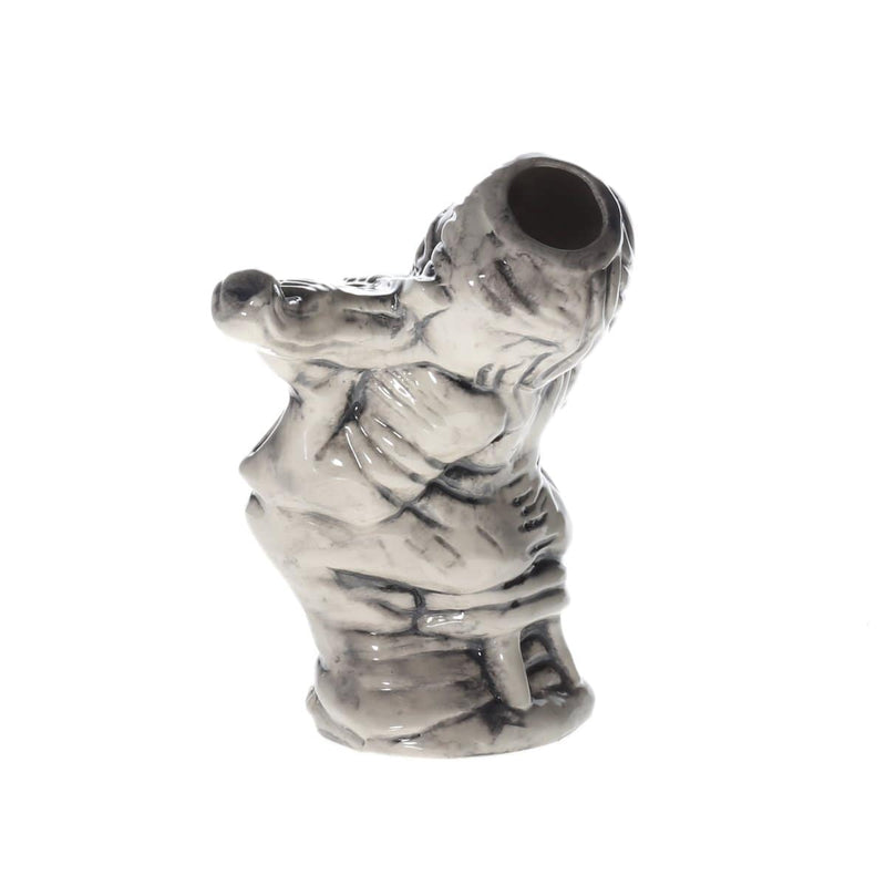 Biohazard Inc Ceramic Bong 8" The Skeleton Violinist Ceramic Water Pipe