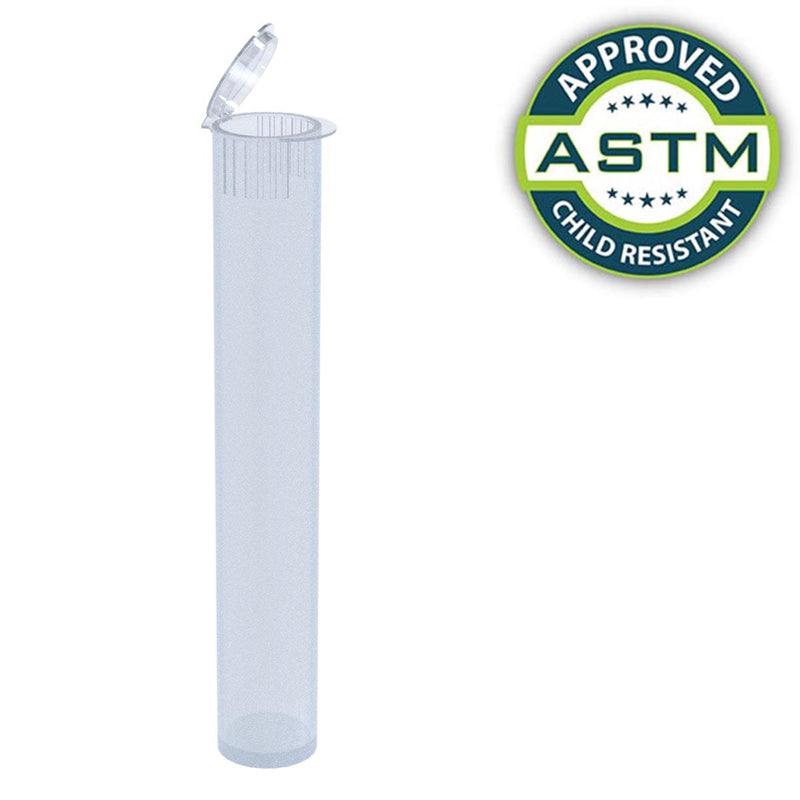 Biohazard Inc Child Resistant Joint Tube Child Resistant Cone Tube 116mm- Clear - 1,000 Count