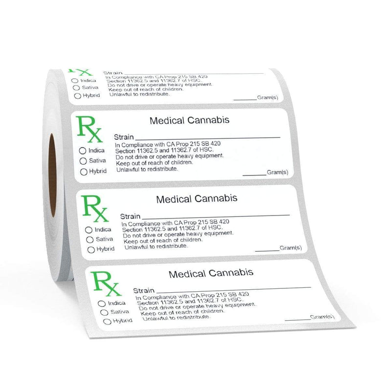 Biohazard Inc Compliance Labels California Compliant RX Label - 1000 Labels