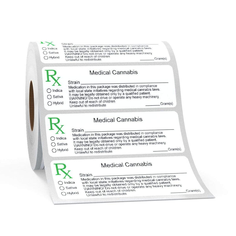 Biohazard Inc Compliance Labels Generic RX Label  - 1000 Labels