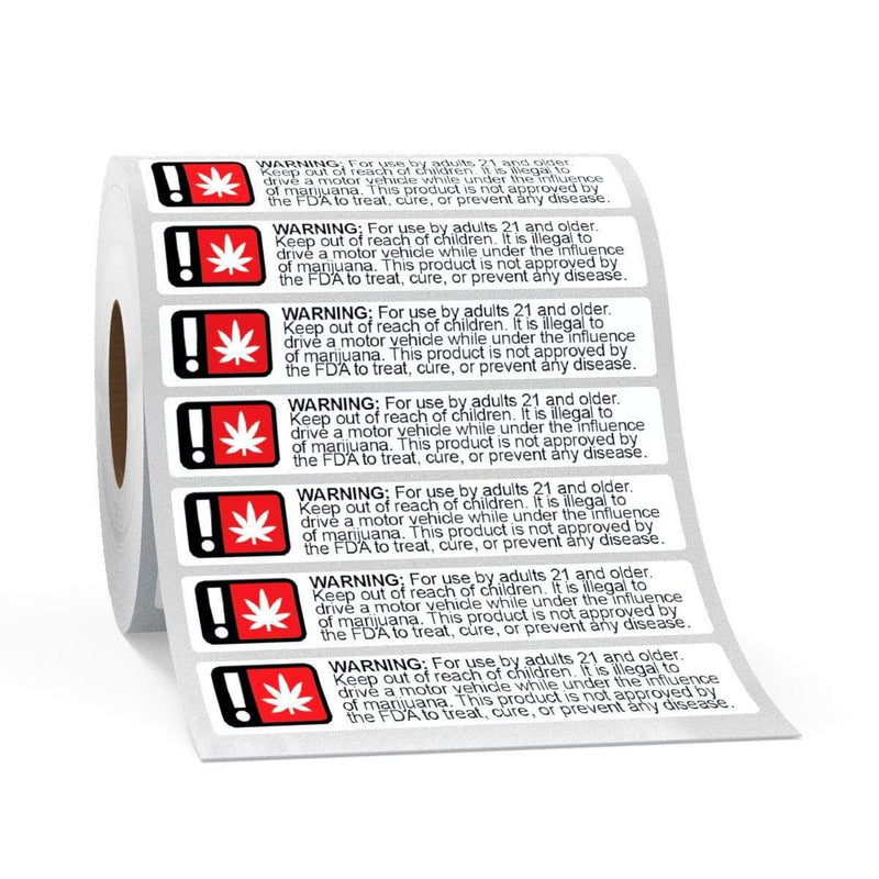 Biohazard Inc Compliance Labels Oregon RX Recreational Compliant Label - 1000 Labels