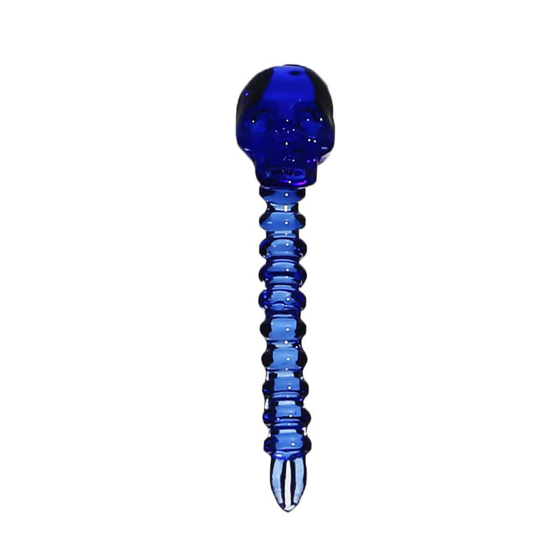 Biohazard Inc Dab Stick Tool Glass Skull Dabber - Blue