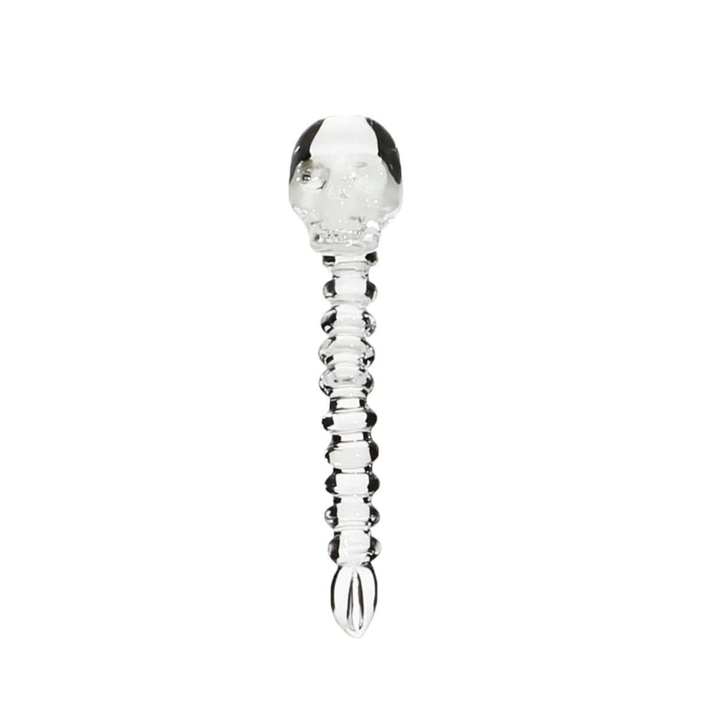 Biohazard Inc Dab Stick Tool Glass Skull Dabber - Clear