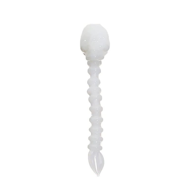 Biohazard Inc Dab Stick Tool Glass Skull Dabber - White