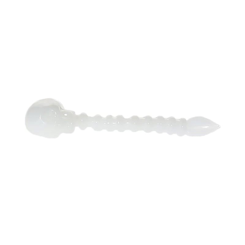 Biohazard Inc Dab Stick Tool Glass Skull Dabber - White