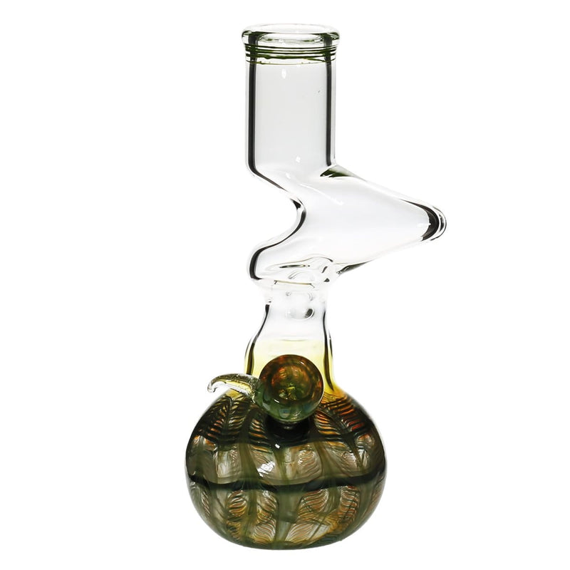 Biohazard Inc Glass Bong 10" 44mm Two Elbow Water Pipe w/ Slide - Green Rake