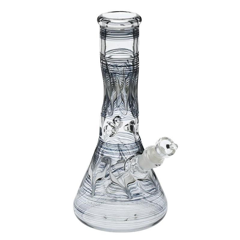 Biohazard Inc Glass Bong 10" Beaker Water Pipe - Black Rake