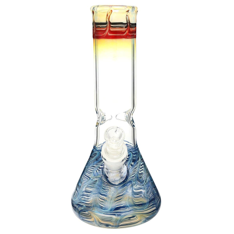 Biohazard Inc Glass Bong 10" Beaker Water Pipe - Flame Top