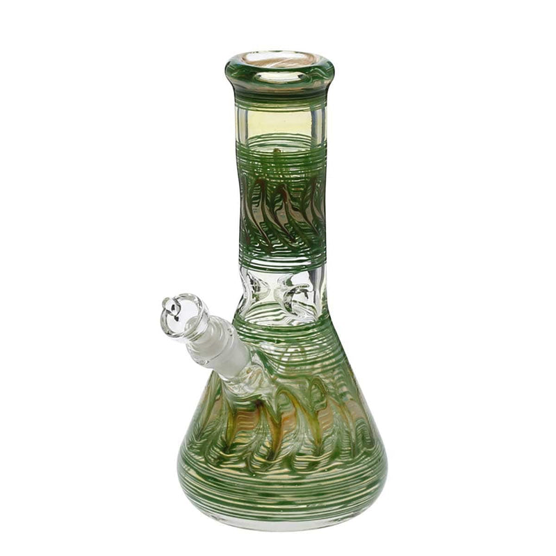 Biohazard Inc Glass Bong 10" Beaker Water Pipe - Green Rake