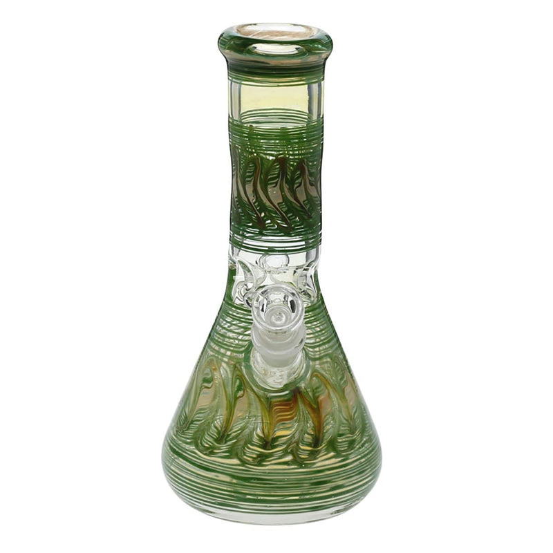 Biohazard Inc Glass Bong 10" Beaker Water Pipe - Green Rake