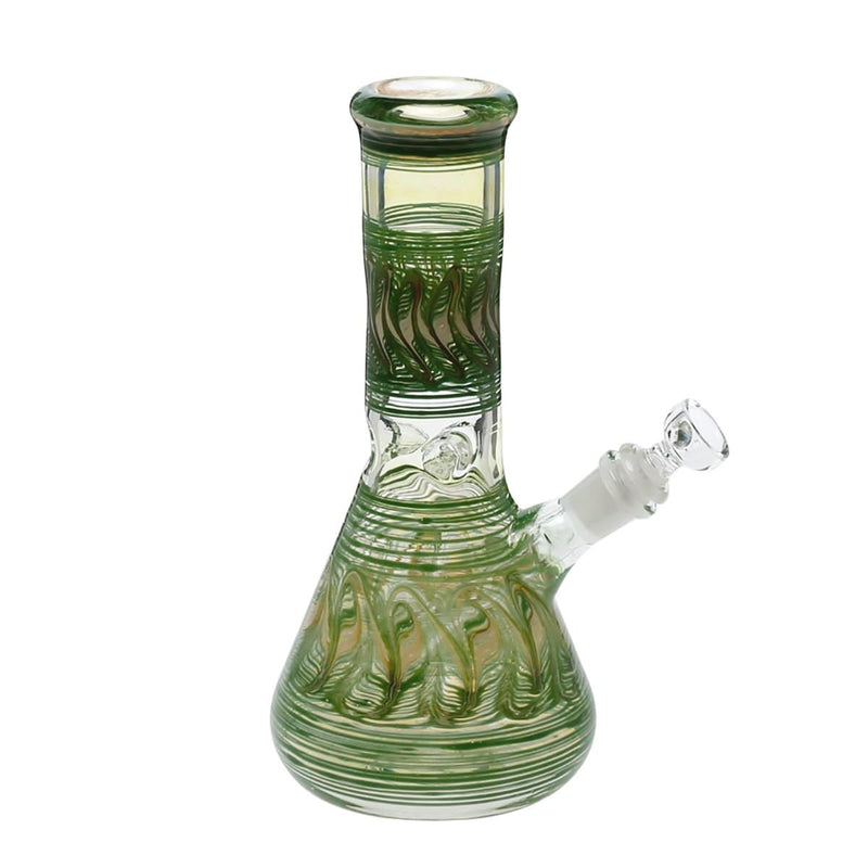 Biohazard Inc Glass Bong 10" Beaker Water Pipe - Green Rake