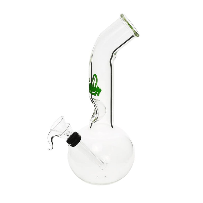 Biohazard Inc Glass Bong 10" Clear Water Pipe w/ Sticker Slide