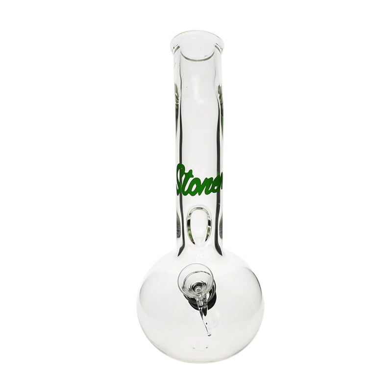 Biohazard Inc Glass Bong 10" Clear Water Pipe w/ Sticker Slide