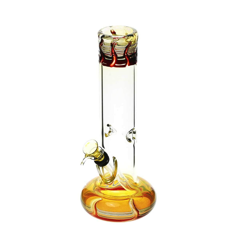 Biohazard Inc Glass Bong 10" Hollowfoot Water Pipe w/ Slide - Raked