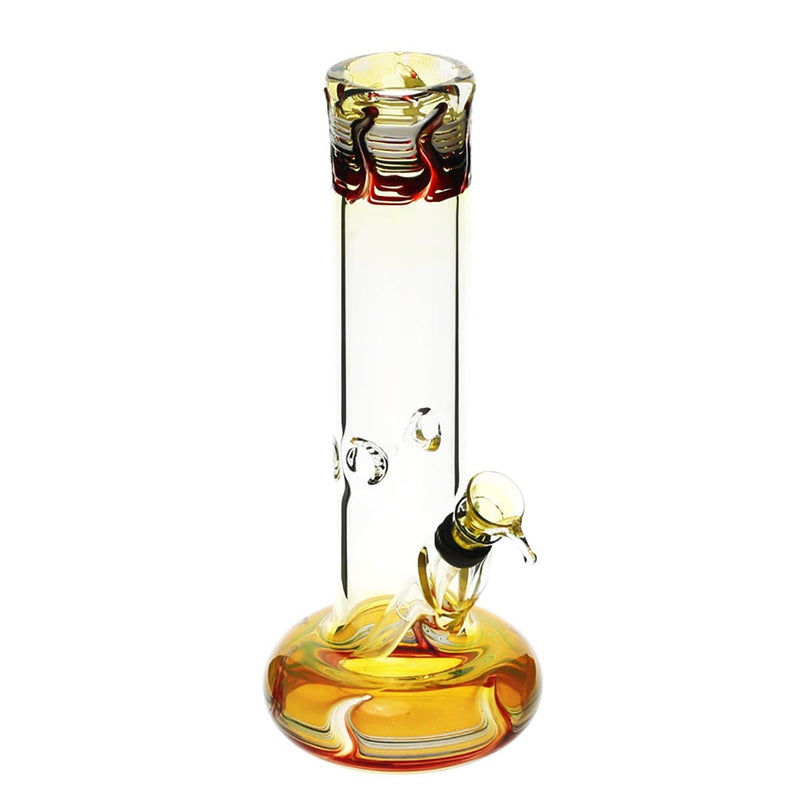 Biohazard Inc Glass Bong 10" Hollowfoot Water Pipe w/ Slide - Raked