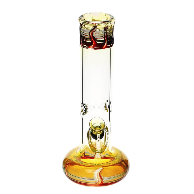 Biohazard Inc Glass Bong 10" Hollowfoot Water Pipe w/ Slide - Raked