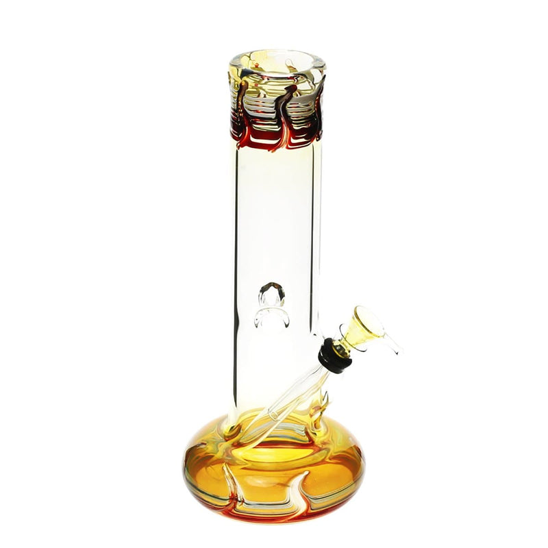 Biohazard Inc Glass Bong 10" Hollowfoot Water Pipe w/ Slide - Raked