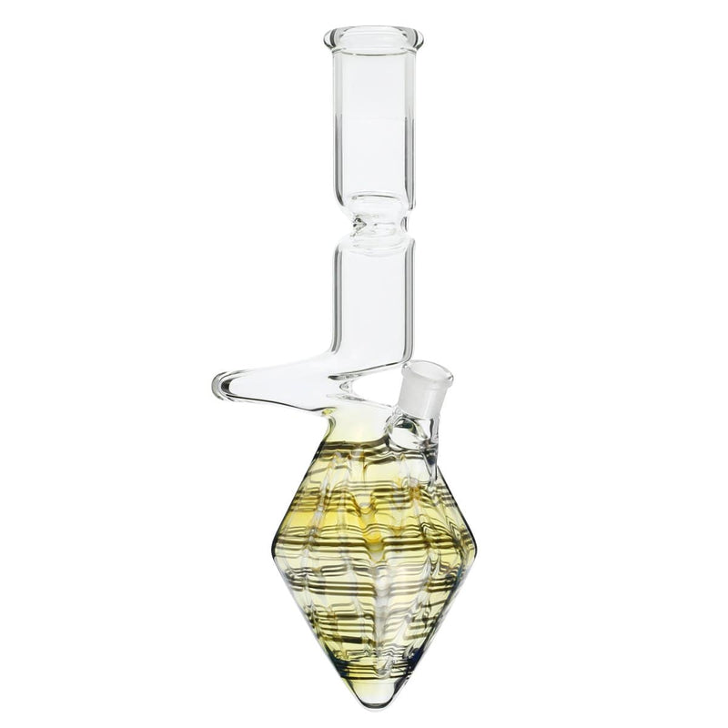 Biohazard Inc Glass Bong 12" Two Elbow Lazyboy Water Pipe - Raked