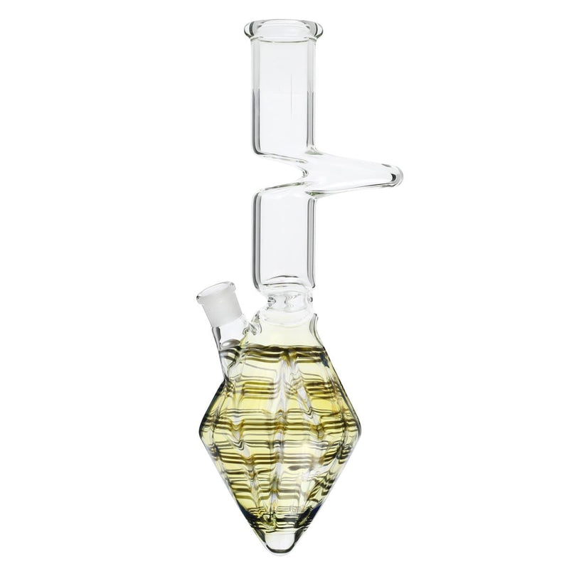 Biohazard Inc Glass Bong 12" Two Elbow Lazyboy Water Pipe - Raked