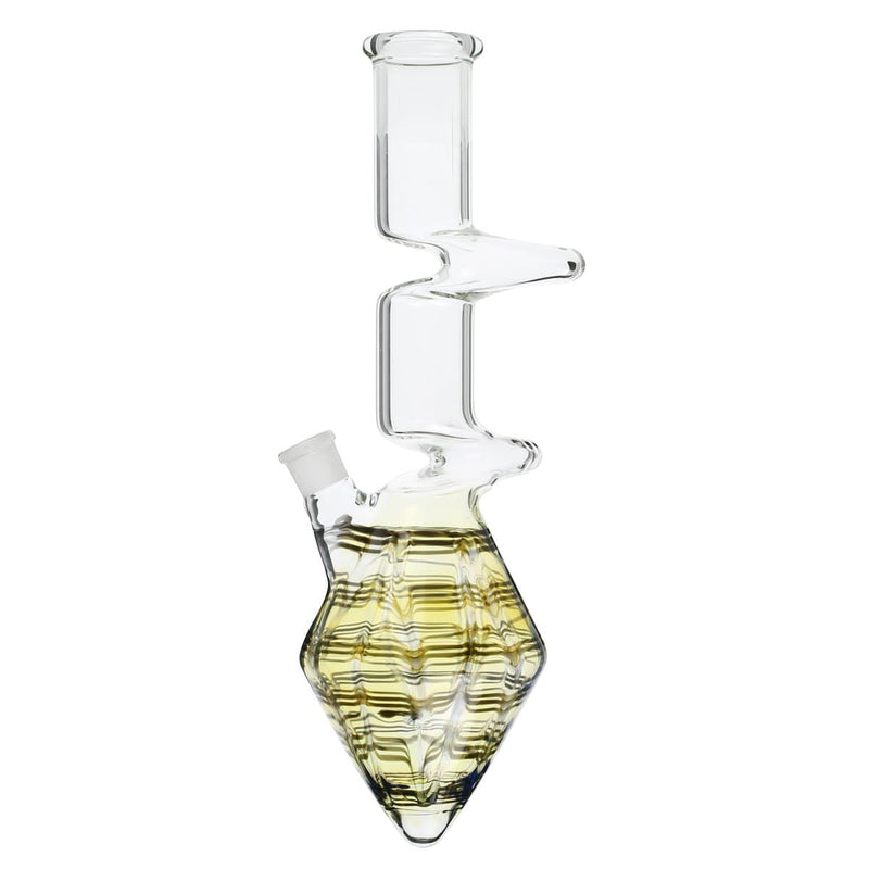 Biohazard Inc Glass Bong 12" Two Elbow Lazyboy Water Pipe - Raked