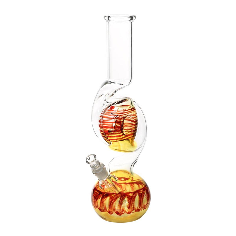 Biohazard Inc Glass Bong 13" Donut Double Hook Water Pipe - Raked