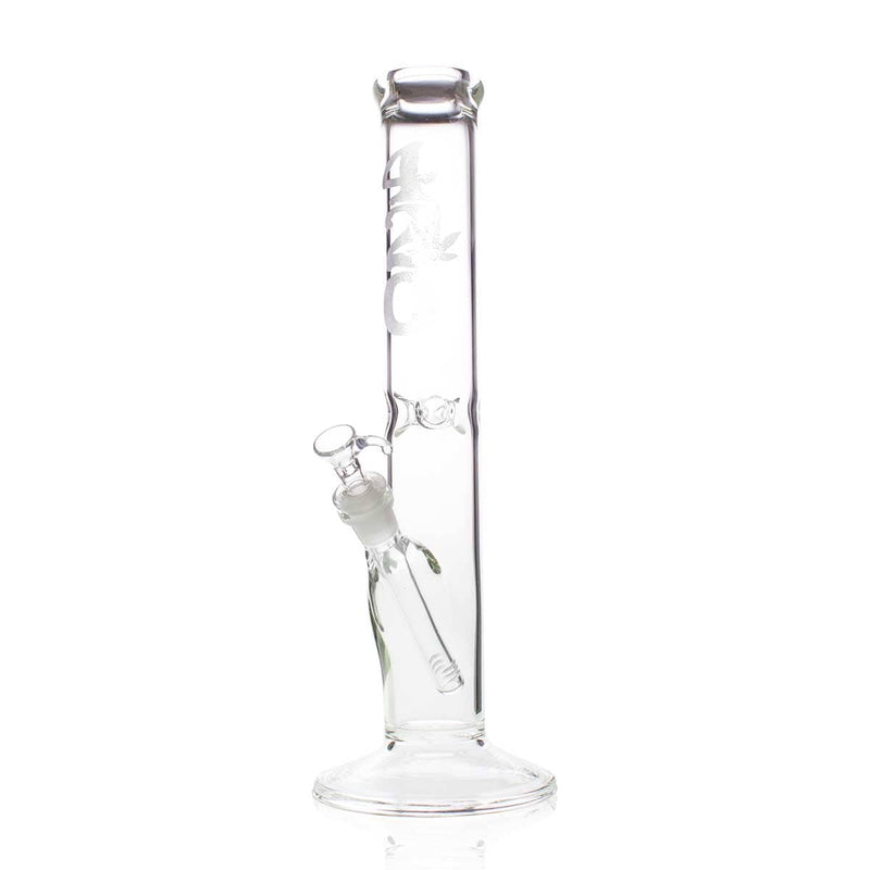 Biohazard Inc Glass Bong 14" 420 Straight Water Pipe