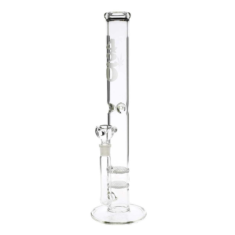 Biohazard Inc Glass Bong 18" 420 Double Honeycomb Water Pipe