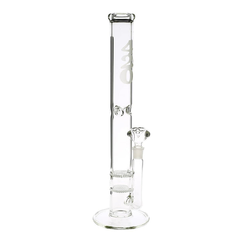 Biohazard Inc Glass Bong 18" 420 Double Honeycomb Water Pipe