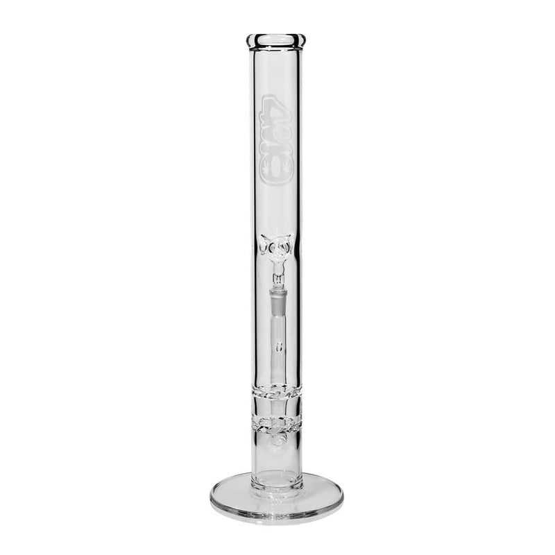 Biohazard Inc Glass Bong 18" 420 Double Hurricane Water Pipe