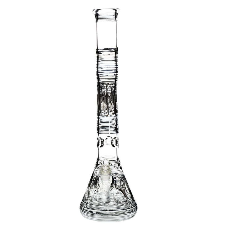 Biohazard Inc Glass Bong 18" Beaker Water Pipe - Black Rake