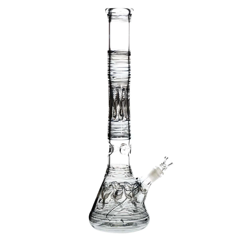 Biohazard Inc Glass Bong 18" Beaker Water Pipe - Black Rake