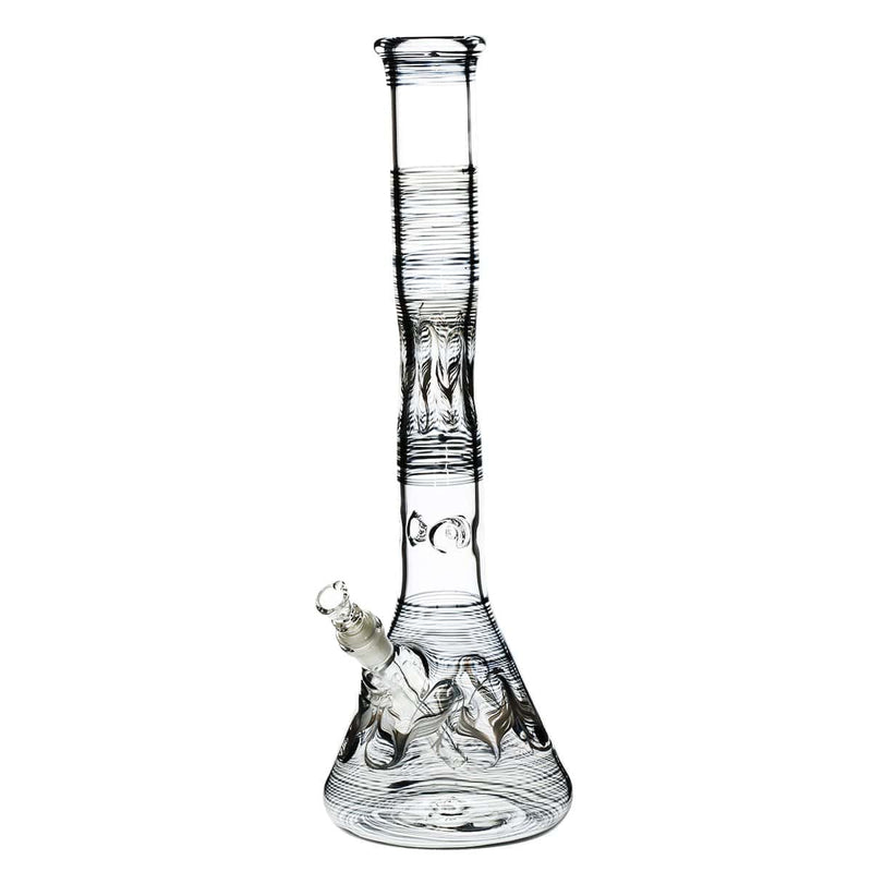 Biohazard Inc Glass Bong 18" Beaker Water Pipe - Blue Rake