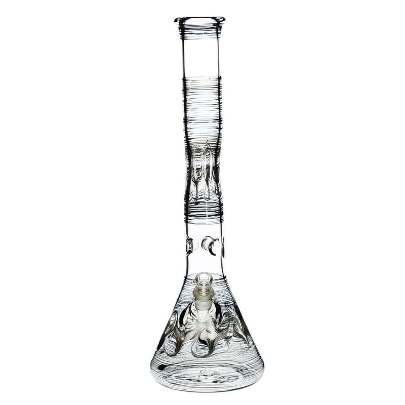 Biohazard Inc Glass Bong 18" Beaker Water Pipe - Blue Rake