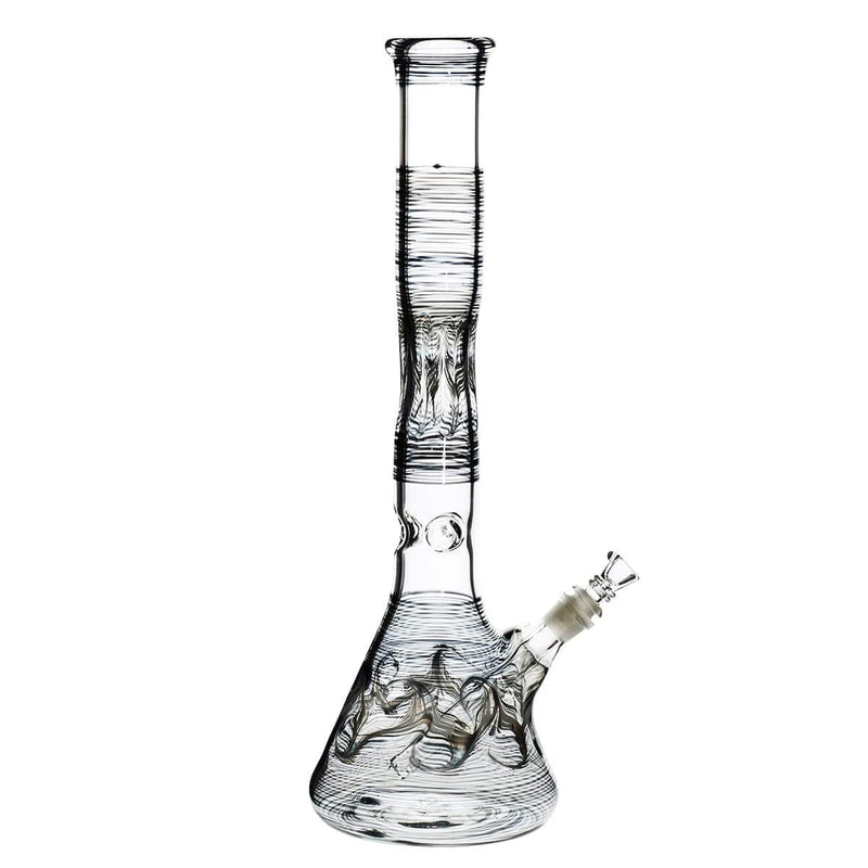 Biohazard Inc Glass Bong 18" Beaker Water Pipe - Blue Rake