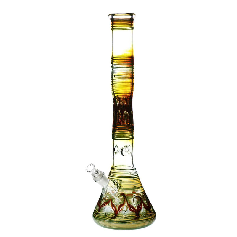 Biohazard Inc Glass Bong 18" Beaker Water Pipe - Green Rake