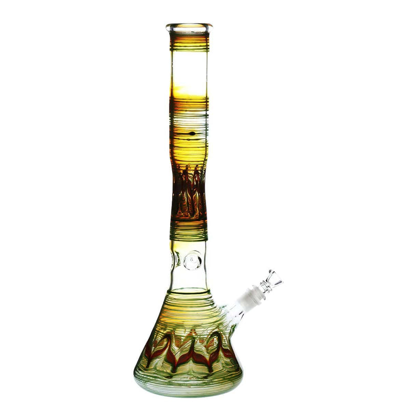 Biohazard Inc Glass Bong 18" Beaker Water Pipe - Green Rake