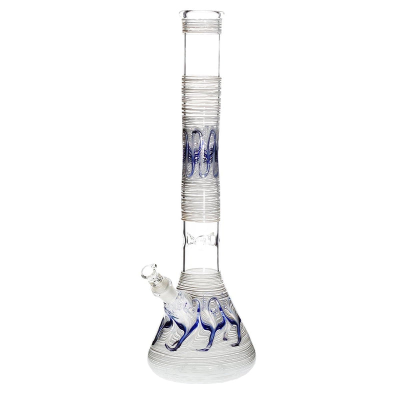 Biohazard Inc Glass Bong 18" Beaker Water Pipe - White Rake