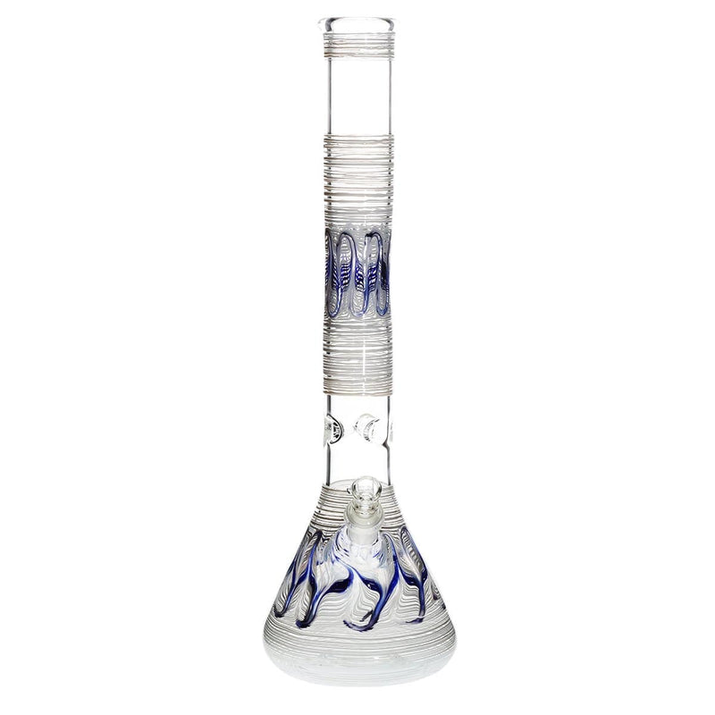 Biohazard Inc Glass Bong 18" Beaker Water Pipe - White Rake