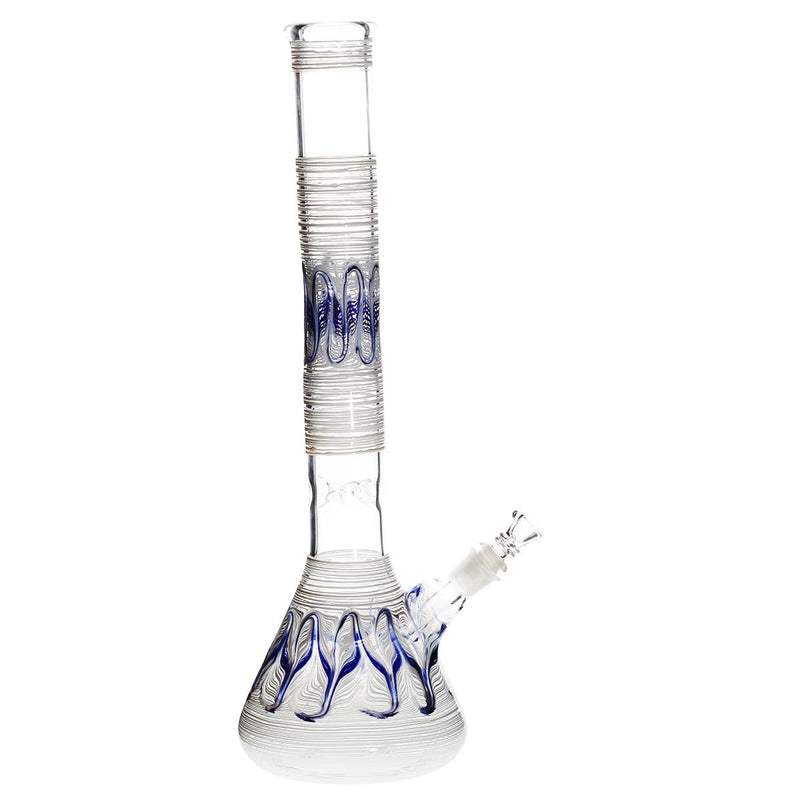 Biohazard Inc Glass Bong 18" Beaker Water Pipe - White Rake