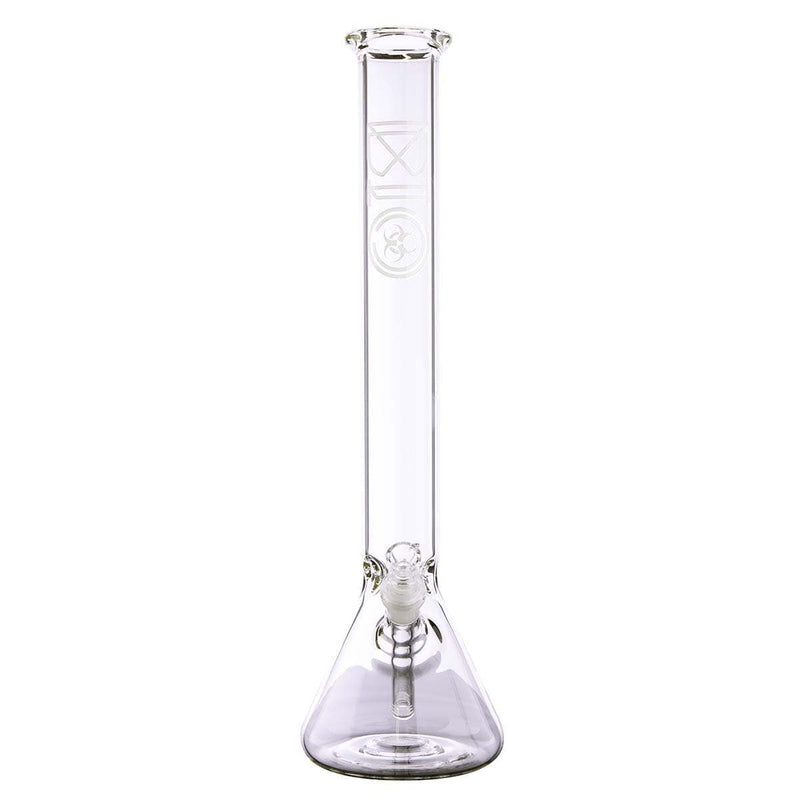 Biohazard Inc Glass Bong 18" BIO 50mm Beaker - Silver