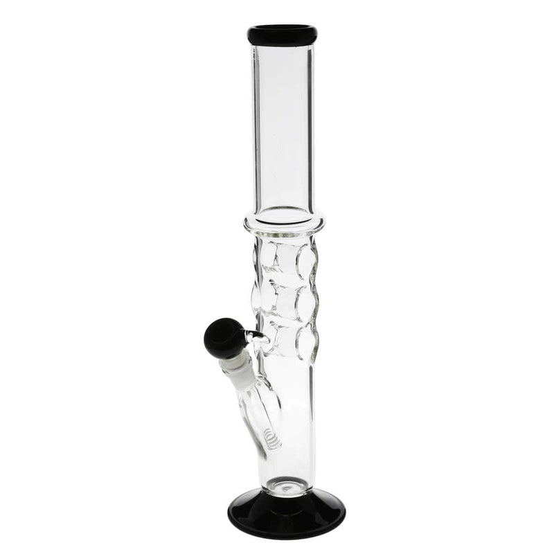 Biohazard Inc Glass Bong 18" Knuckler Water Pipe - Black