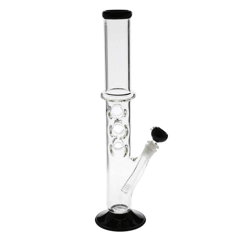 Biohazard Inc Glass Bong 18" Knuckler Water Pipe - Black