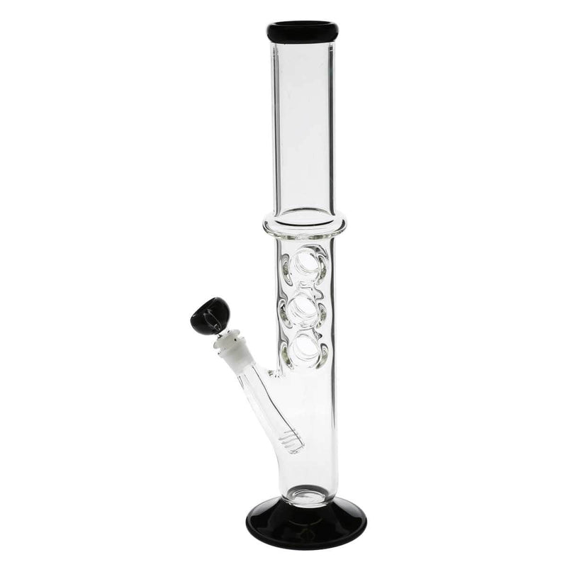 Biohazard Inc Glass Bong 18" Knuckler Water Pipe - Black