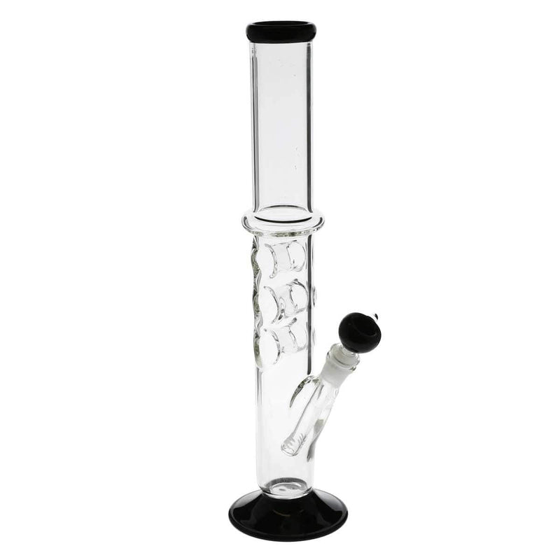 Biohazard Inc Glass Bong 18" Knuckler Water Pipe - Black