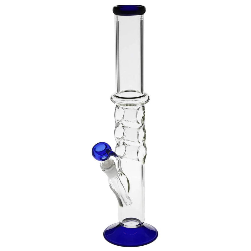 Biohazard Inc Glass Bong 18" Knuckler Water Pipe - Blue