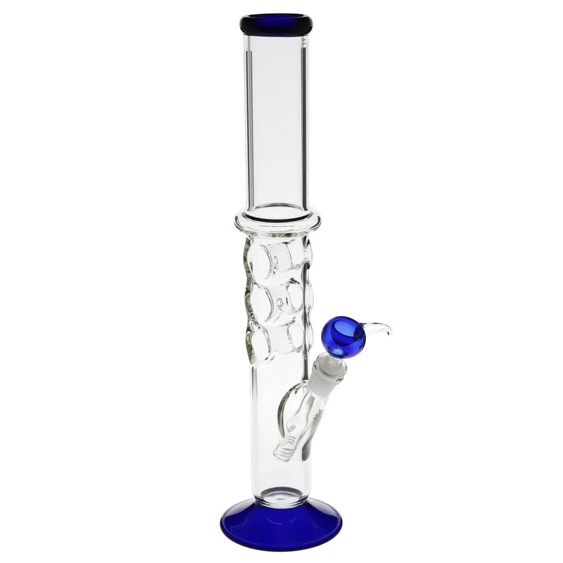 Biohazard Inc Glass Bong 18" Knuckler Water Pipe - Blue