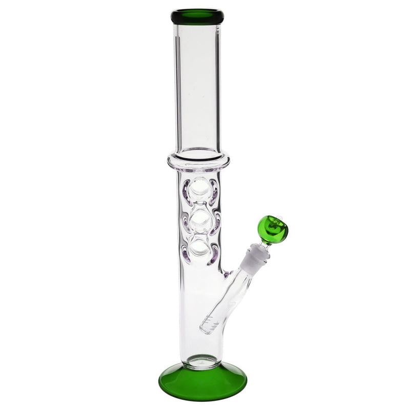 Biohazard Inc Glass Bong 18" Knuckler Water Pipe - Green